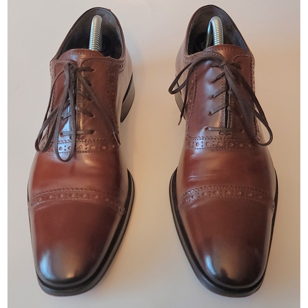 To Boot New York Men's Brown Cap Toe Oxford Shoes Size US 7 1/5" Made In ITALY‎